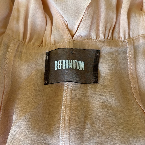 Reformation Soft Pink Wrap Maxi Dress size 0 - Picture 3 of 5